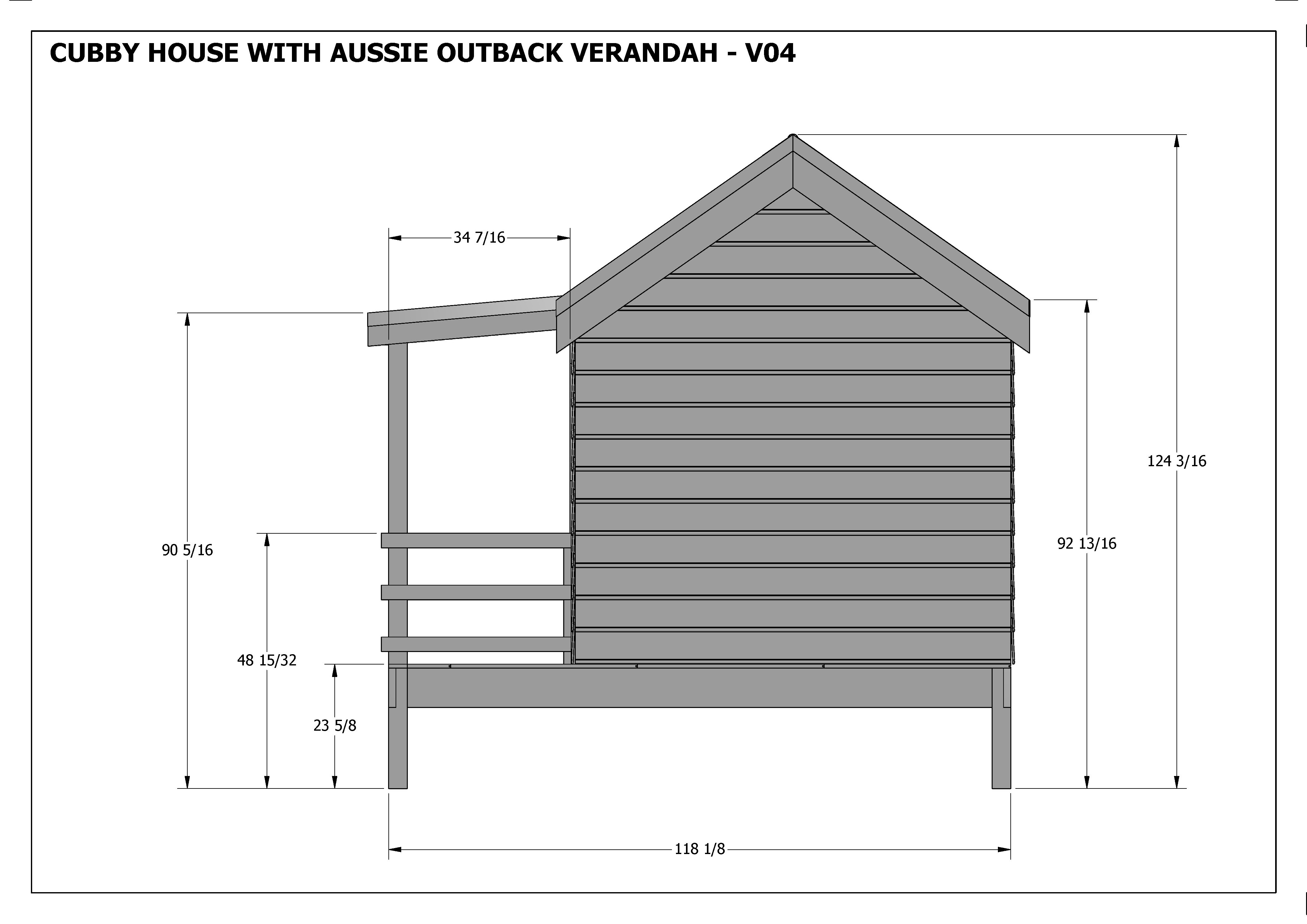 CUBBY HOUSE PLAY HOUSE Great Aussie Outback Style Building Plans V4 EBay